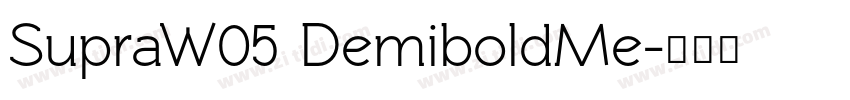 SupraW05 DemiboldMe字体转换